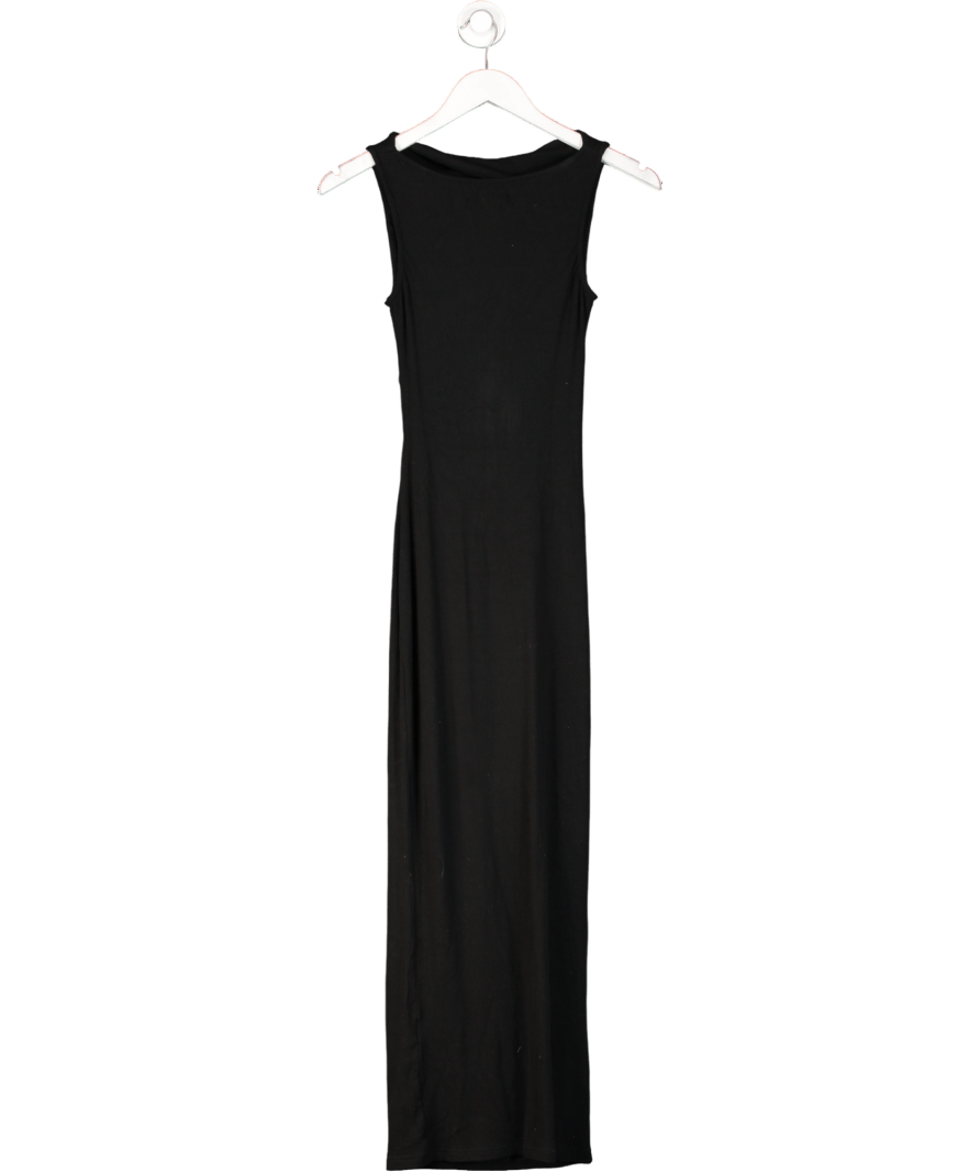 Bayse Black Cut - out Front Midi Dress UK S - Reliked
