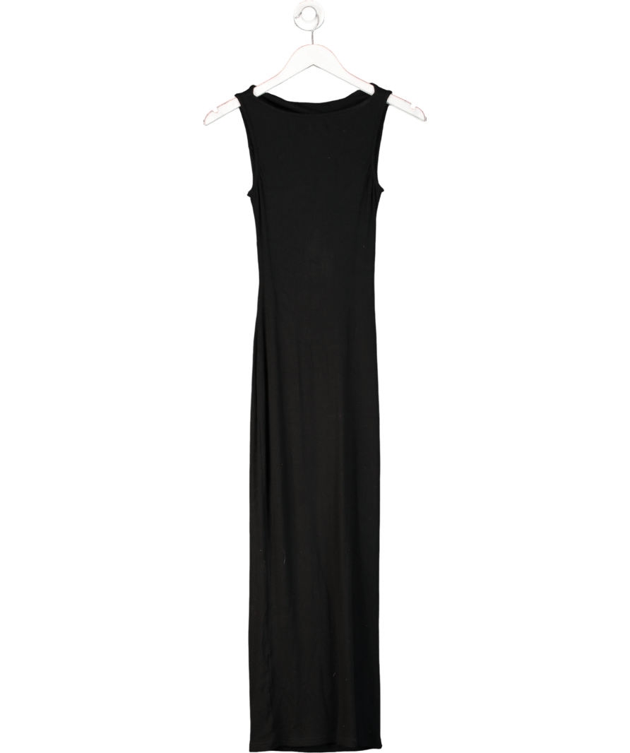 Bayse Black Cut - out Front Midi Dress UK S - Reliked