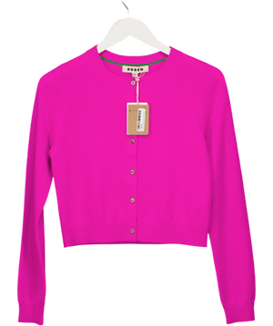 Boden Pink Eva Cashmere Cropped Cardigan UK XS