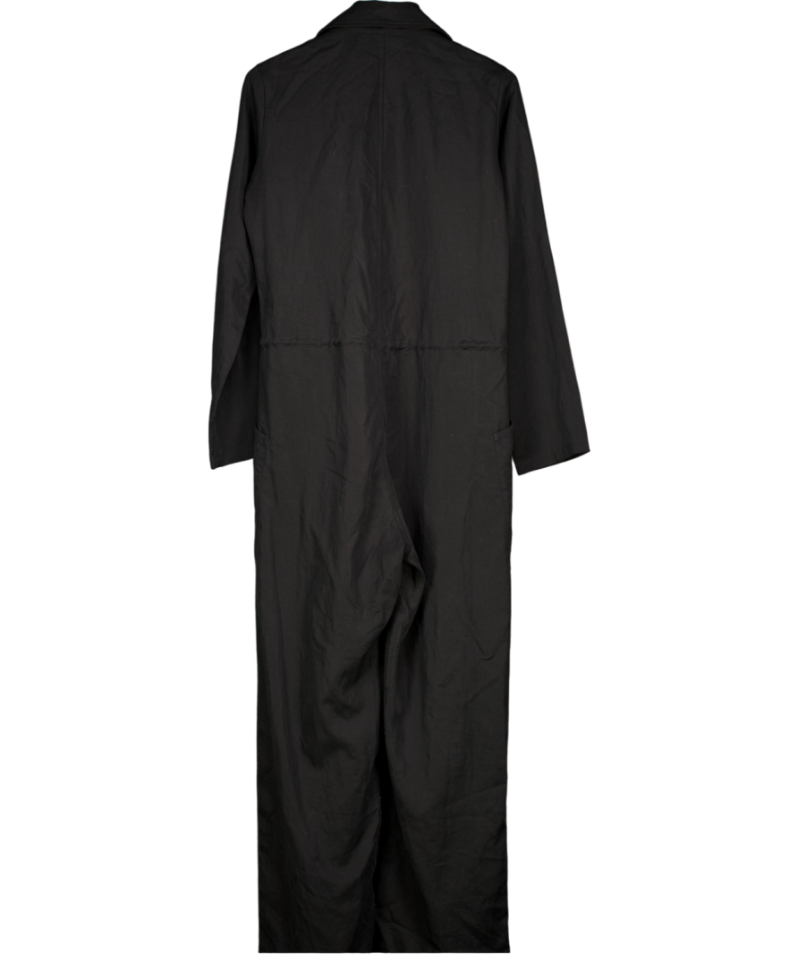 Y-3 Black Belted Twill Jumpsuit UK M