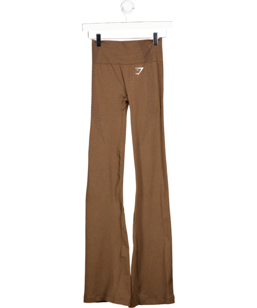 gymshark Brown Vital Soft Flared Leggings UK XS