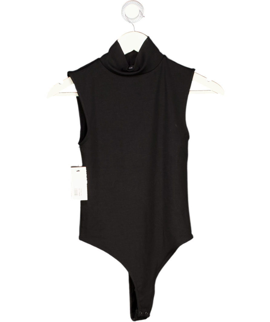 THE PARK Black Joyce Power 3 Turtleneck Thong Bodysuit UK M