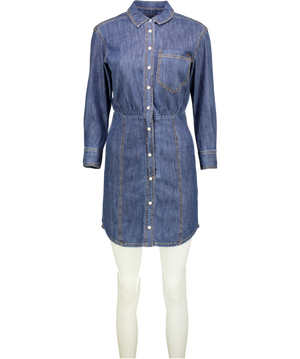 VERONICA BEARD Blue Denim Mini Shirt Dress Sz0 UK 4