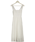 REFORMATION White Linen Corset Detail Midi Dress Us2 UK 6