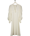 CONCEPT2O Premium White Puff Sleeve Maxi Dress UK S