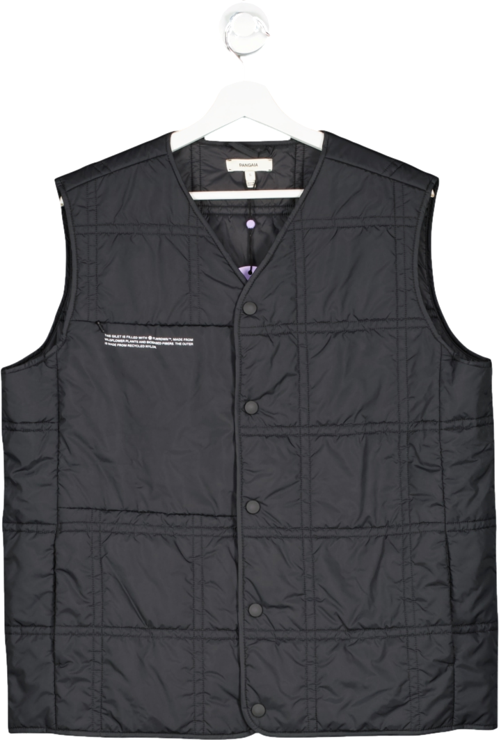 PANGAIA Black Quilted Body Warmer UK S