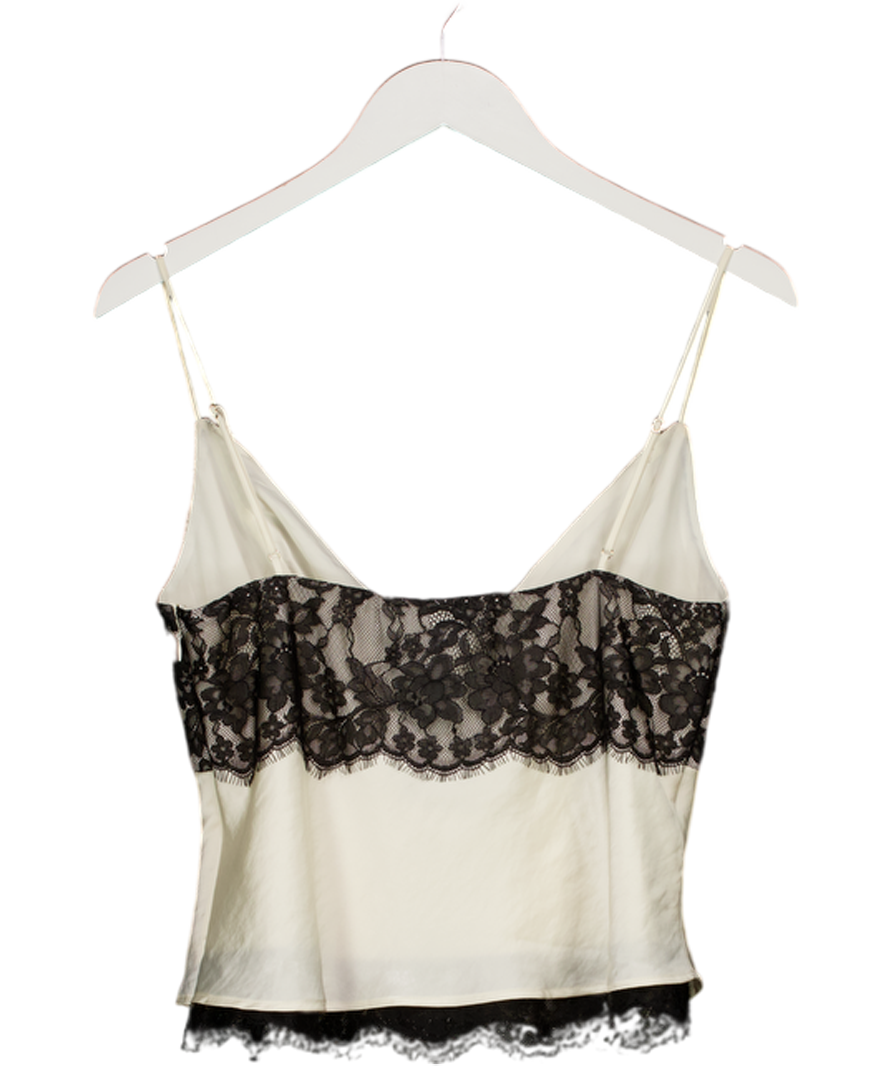 Abercrombie & Fitch White Lace And Satin Cami UK S