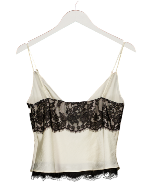Abercrombie & Fitch White Lace And Satin Cami UK S