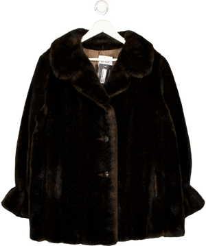 Brown Faux Fur Coat UK XL
