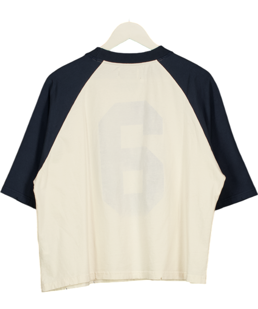 Scuffers Cream & Stallion Blue Tshirt UK S