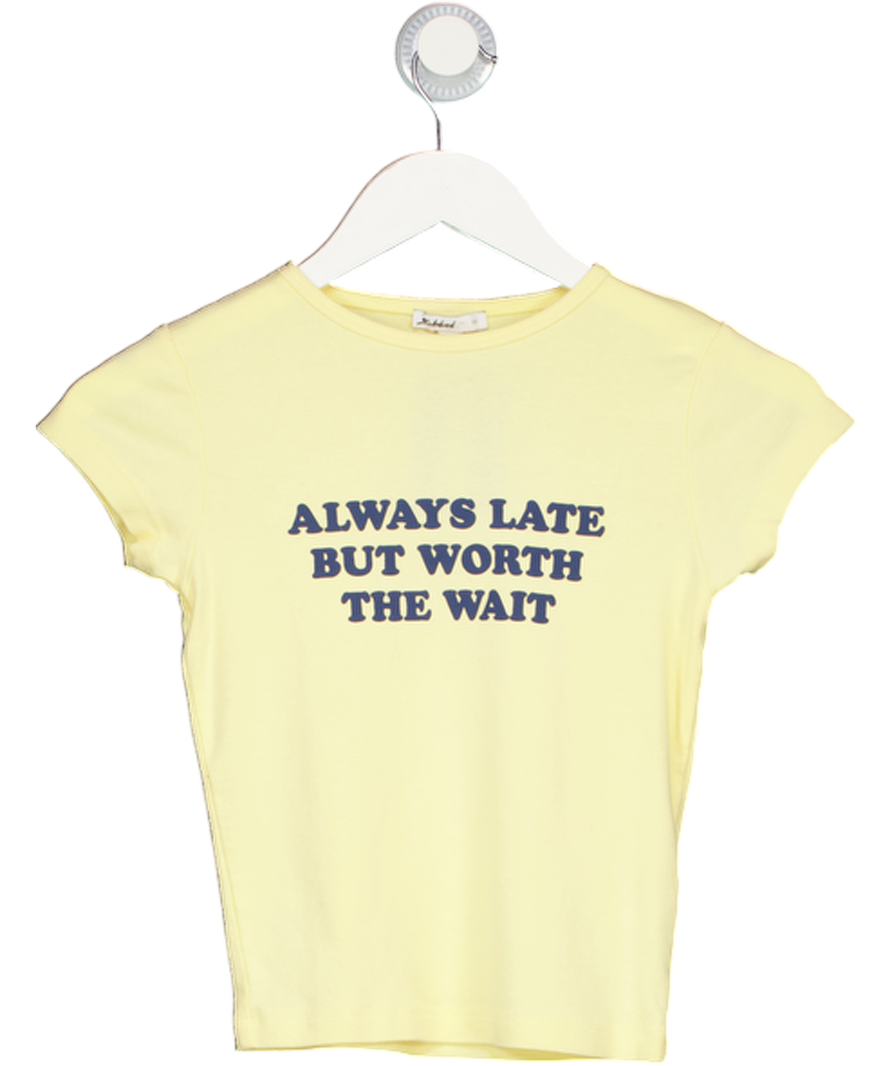 SUBDUED Yellow Always Late T-shirt UK XS