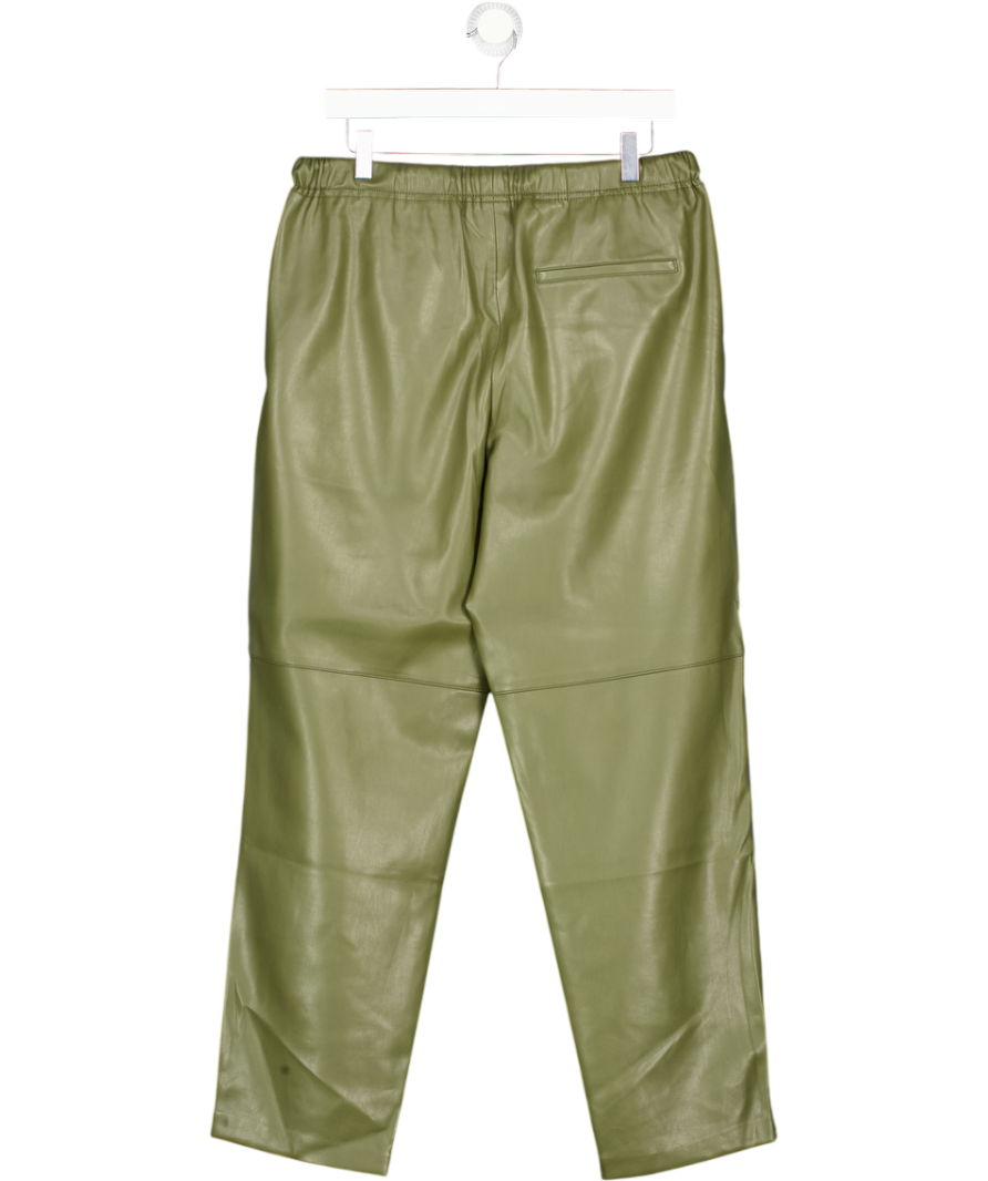 MANGO Khaki Green Elastic Waist Jogger Style Trouser UK L