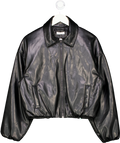 Kookai Black Heavy Phoenix Bomber Jacket UK 12