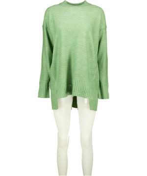 FREE PEOPLE Jumper - Green Supersoft Wool Blend Oversize UK XS