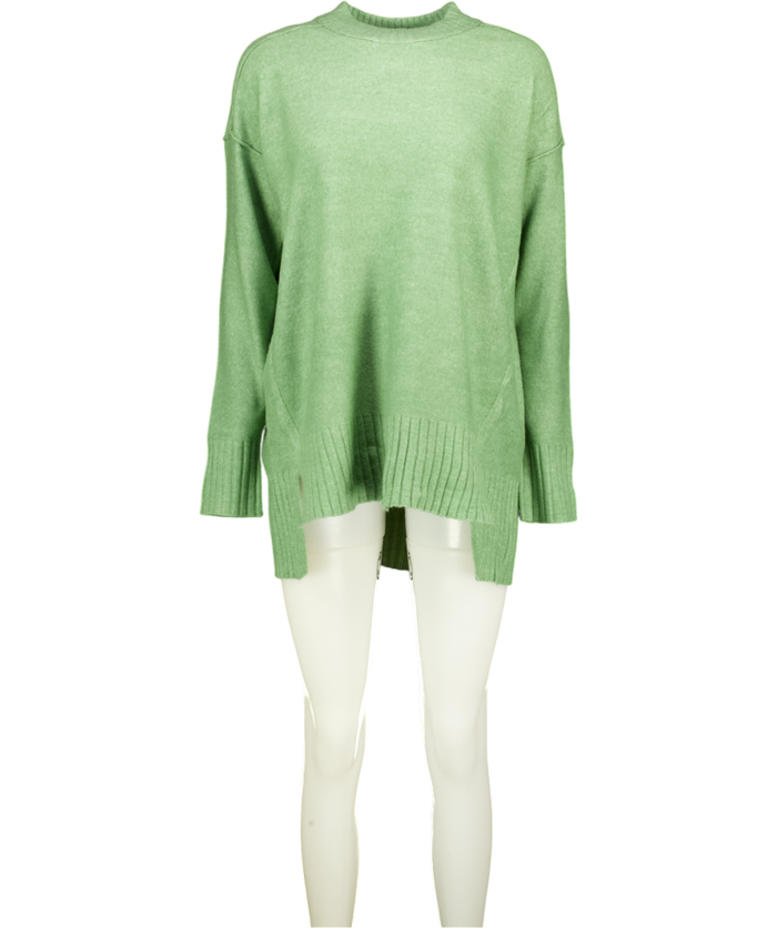 FREE PEOPLE Jumper - Green Supersoft Wool Blend Oversize UK XS