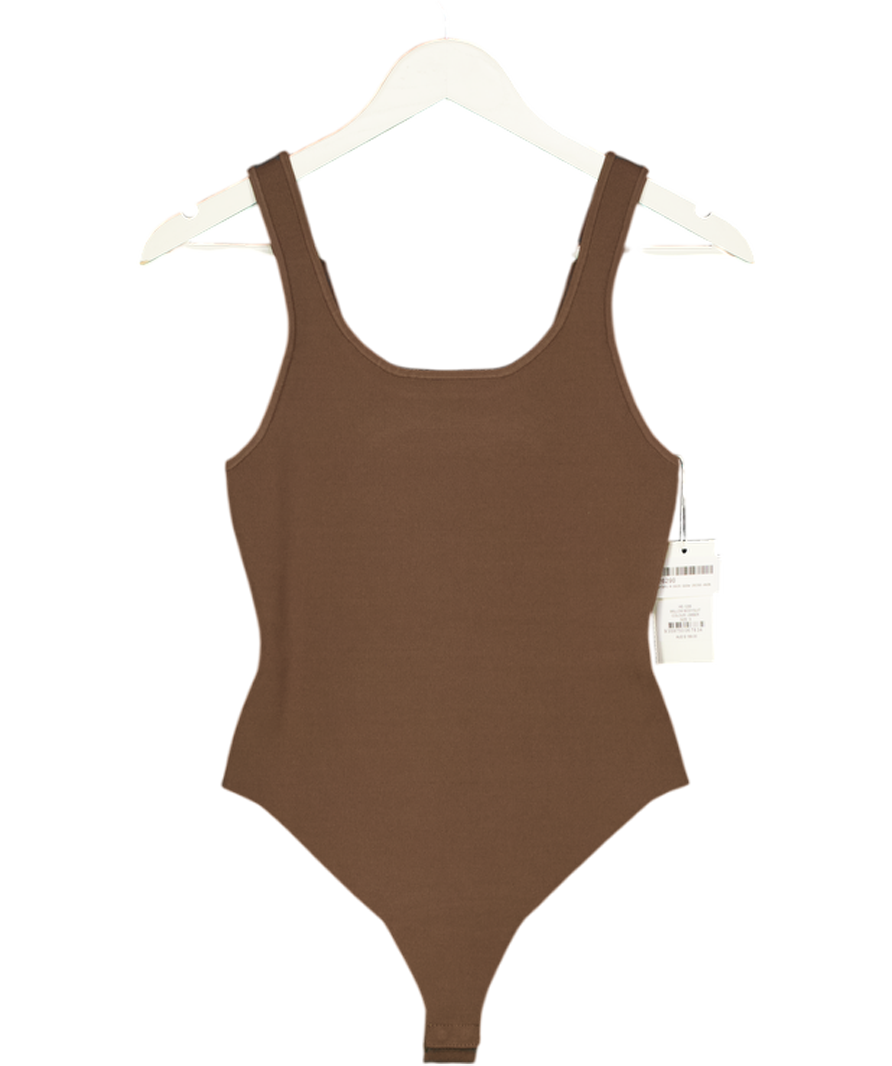 HENNE Brown Willow Bodysuit UK S