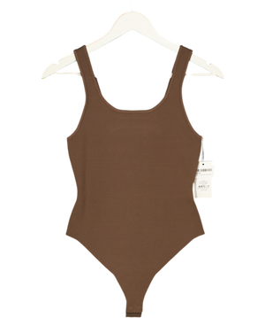 HENNE Brown Willow Bodysuit UK S