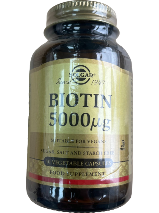 Solgar Biotin 5000ug Vegetable Capsules 50 TABLETS