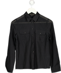 ALICE + OLIVIA Black Classics Cotton & Silk Shirt UK XS