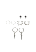 Yourturn Silver Coloured Earring Sets One Size
