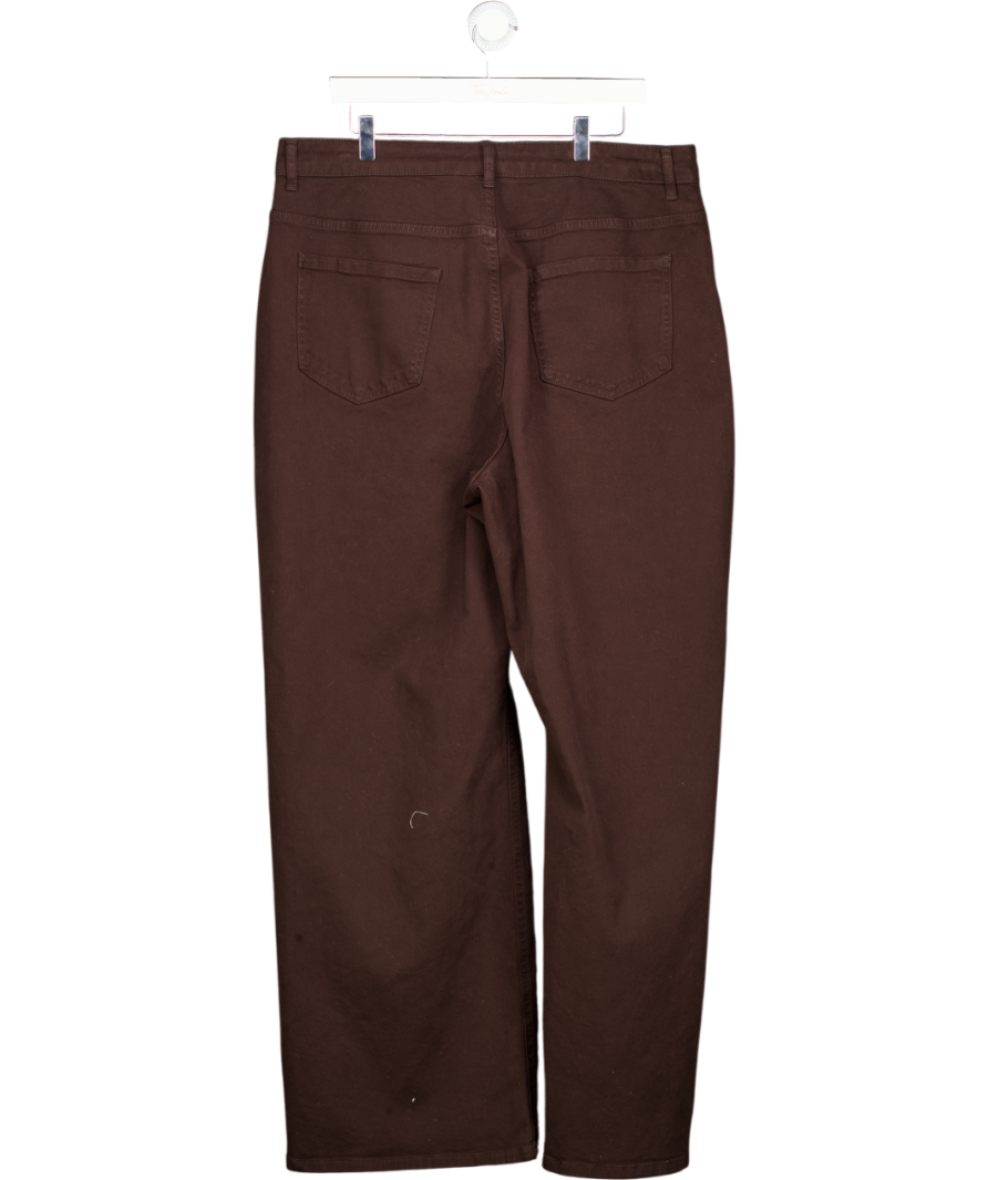 Very Brown High Waist Wide Leg Jeans UK 18