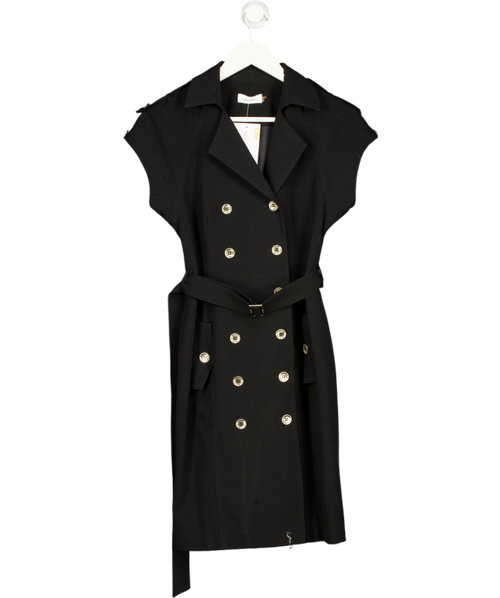 CALVIN KLEIN Black Vintage Belted Trench Dress Us4 UK 8