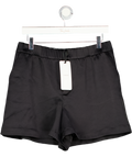 VARLEY Sarka Black Satin High Rise Shorts UK M