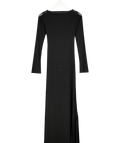 FANCI CLUB Black Long Sleeve Lace-back Maxi Dress UK L