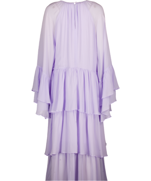 & OTHER STORIES Lilac Tiered Frill Detail Maxi Dress UK M