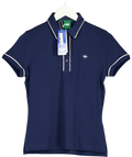 ADIDAS Blue Originals Twistknit Trefoil Polo Shirt UK S