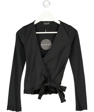 WHITE FOX Cater To You Long Sleeve Top Black UK XS