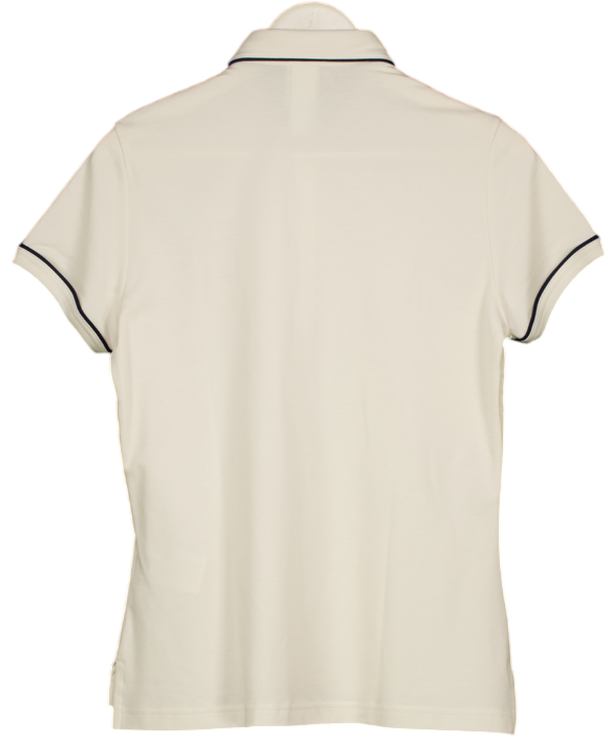 ADIDAS Cream Originals Twistknit Trefoil Polo Shirt UK M