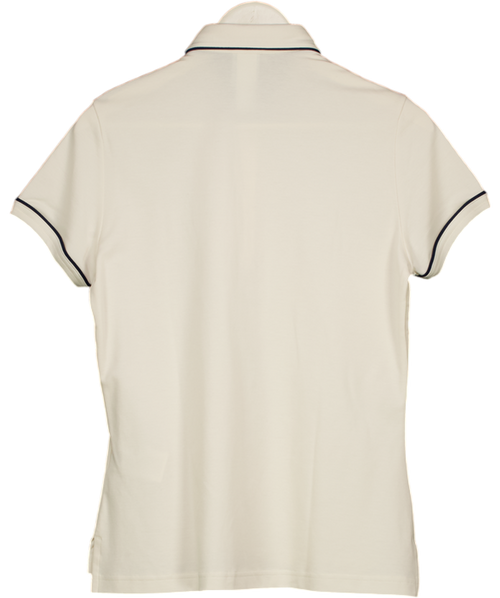 ADIDAS Cream Originals Twistknit Trefoil Polo Shirt UK M