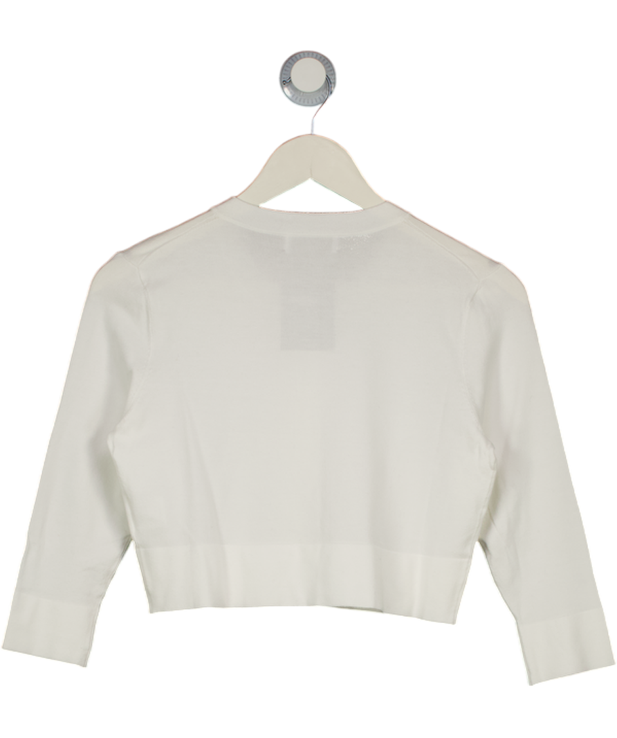 SERENA BUTE LONDON Fitted Cropped Cardigan Cream UK S