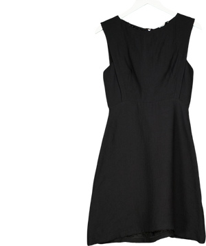 Sandro Black Sleeveless Lace Detail Shift Dress UK S