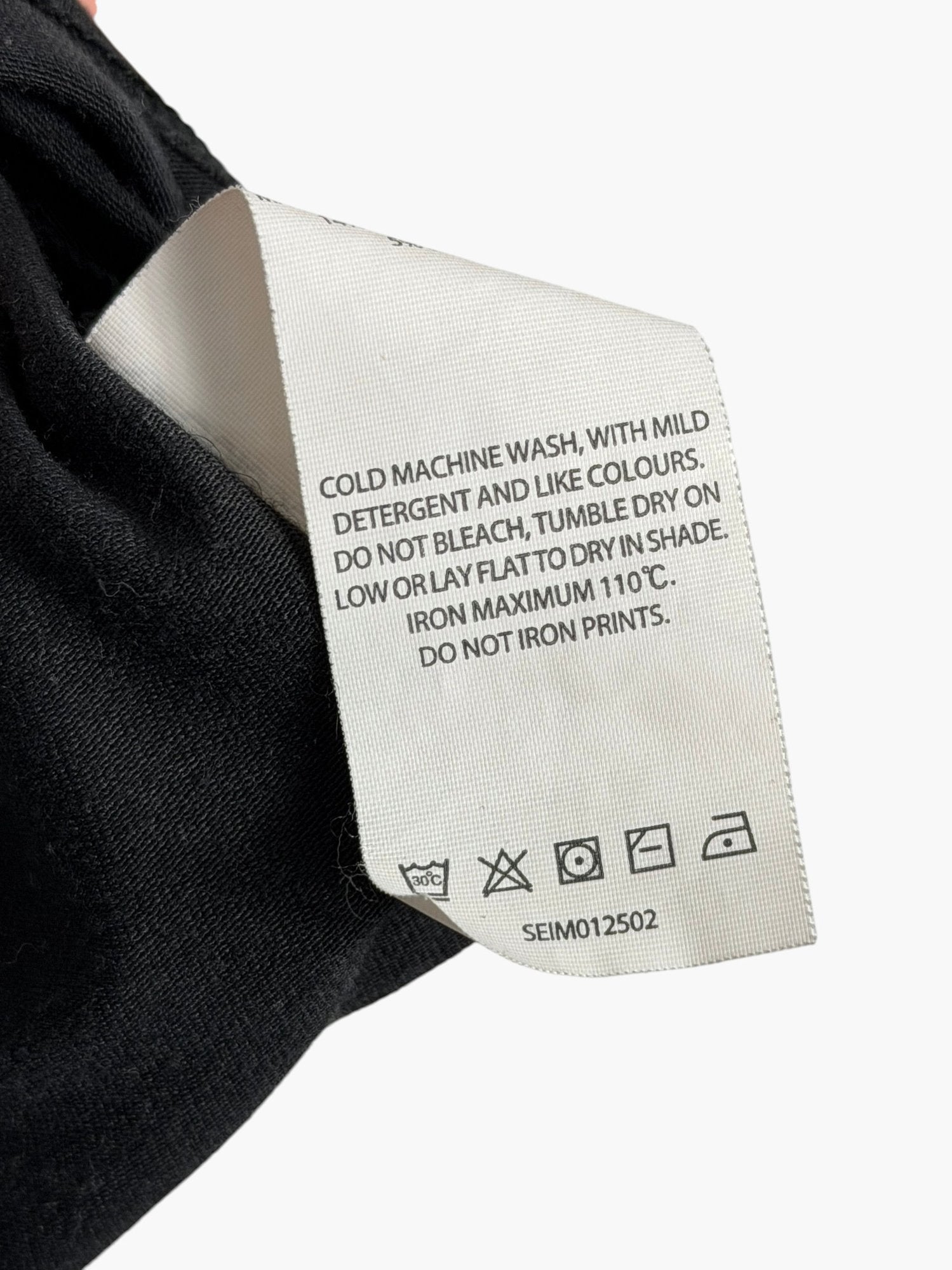 SEISSENSE Black Recycled Polyester T-Shirt UK S