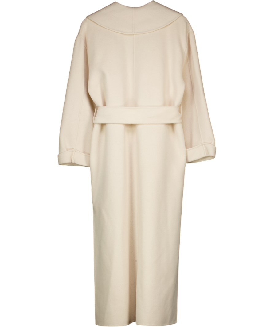 BY MALENE BIRGER Cream Ivory CLASSIC Relaxed Fit Trullem Wool Coat Sz32 UK XXS