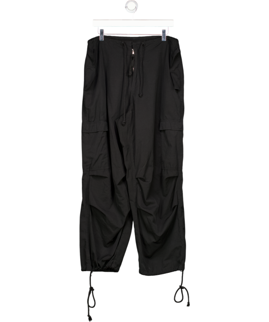 Local European Black Parachute Cargo Pants UK S/M