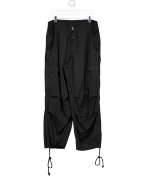 Local European Black Parachute Cargo Pants UK S/M