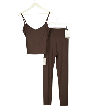 TALA Brown Softset Strappy Tank With Leggings UK XL