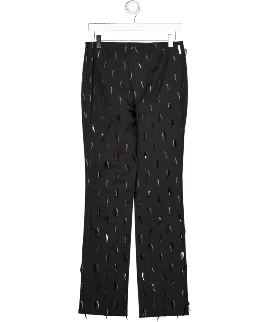 Gianfranco Ferré Black Embellished Cigarette Trousers It42 UK 10