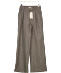 MESHKI Natalie Textured Wide Leg Pant - Brownish Grey UK XXS