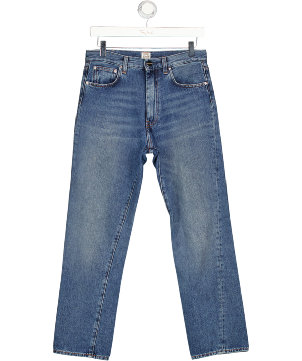 TOTEME Blue Twisted Seam High-rise Straight-leg Jeans L32 W27