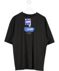 ADER ERROR Black Apple Press Logo T-shirt UK XL