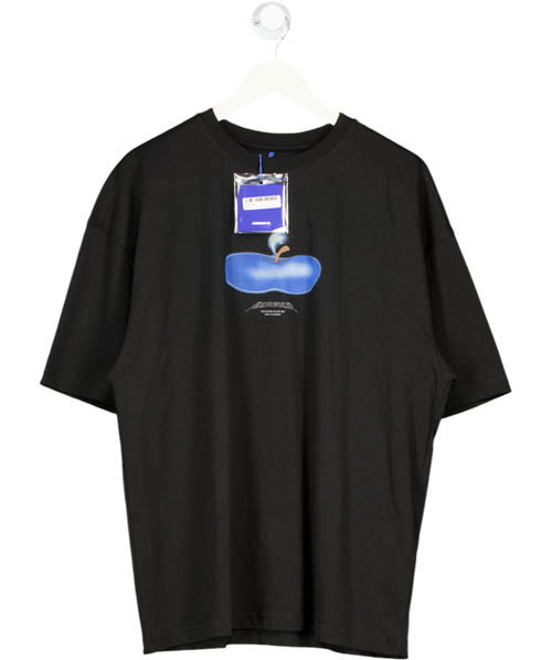 ADER ERROR Black Apple Press Logo T-shirt UK XL