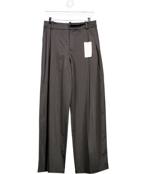 ZARA Black Zw Collection Satin Trousers With Darts UK XS