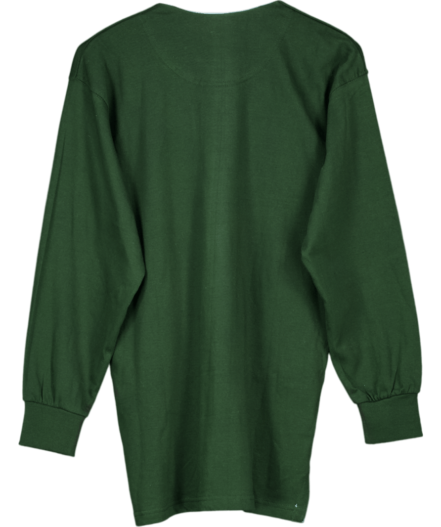 Be Body Green Long Sleeve Rugby Top UK M - Reliked