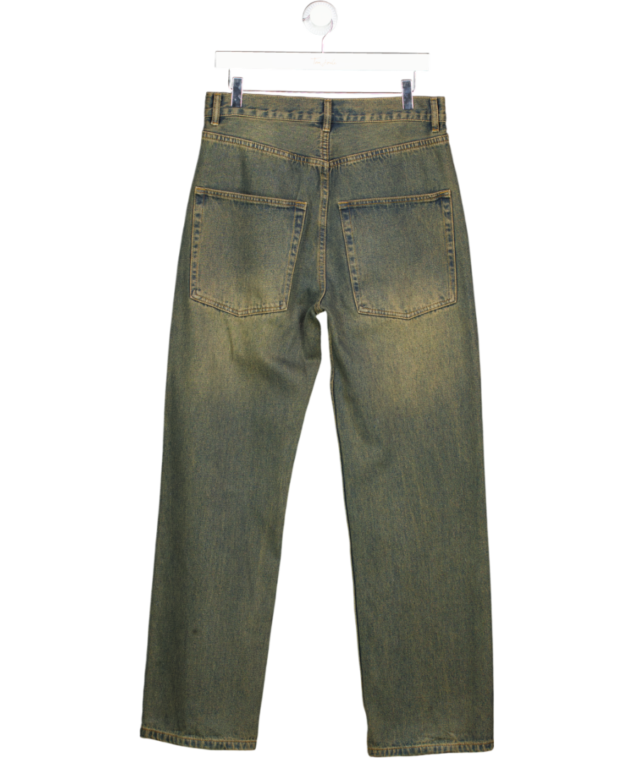 Wynn Hamlyn Brown Straight Dirty Wash Jeans UK 8