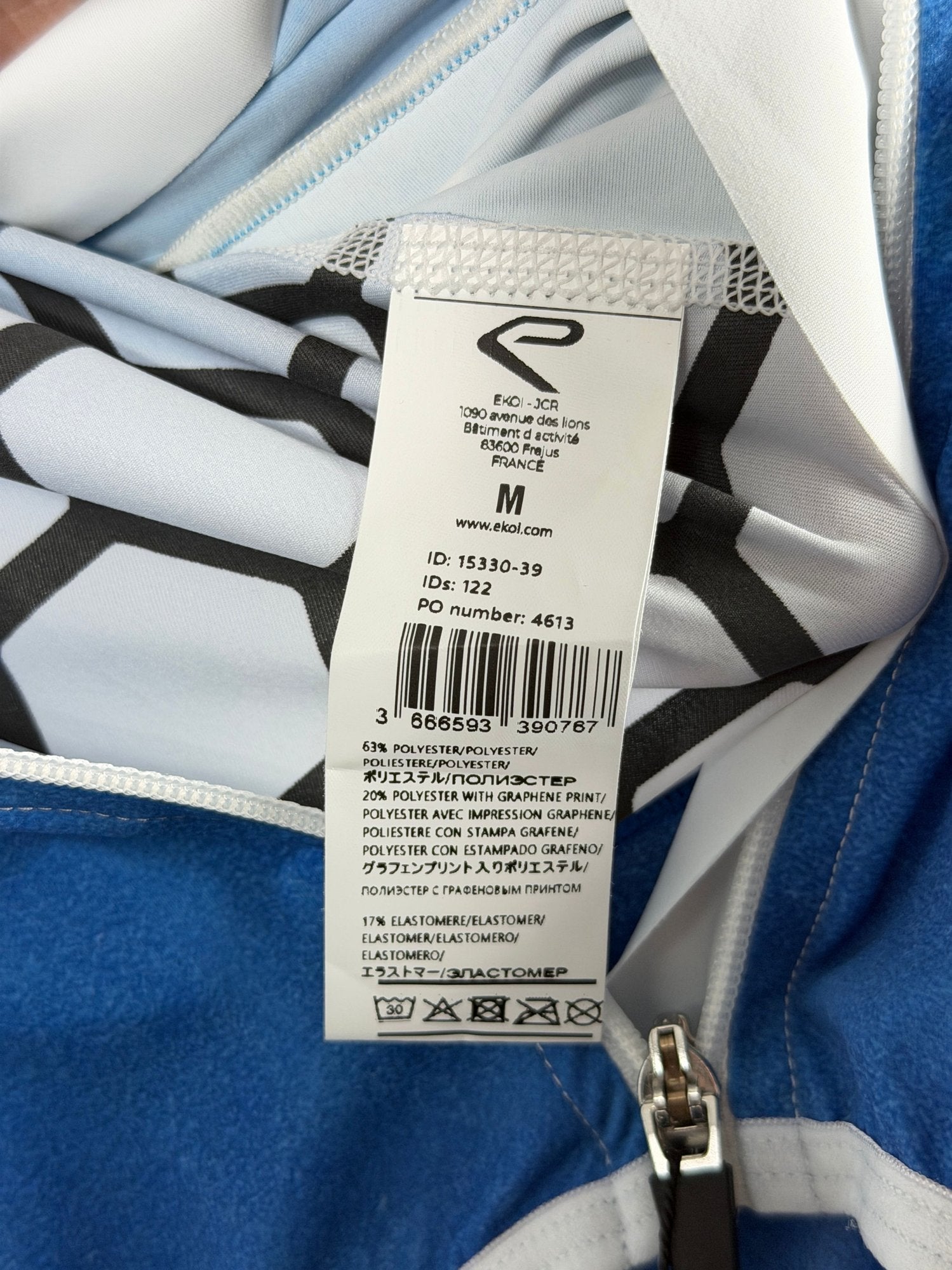 EKOI Blue Gradient Cycling Skinsuit UK M