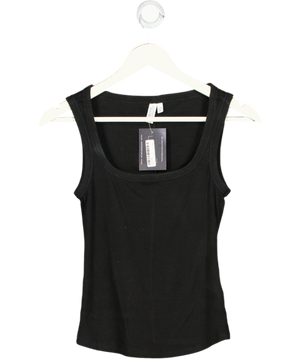 & Other Stories Black Square-neck Tank Top UK XS
